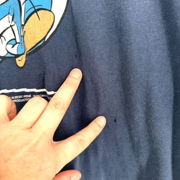 Vintage y2K Asterix Obelix shirt 1998 Albert Rene 100% cotton blue Large Funny - Picture 4 of 14